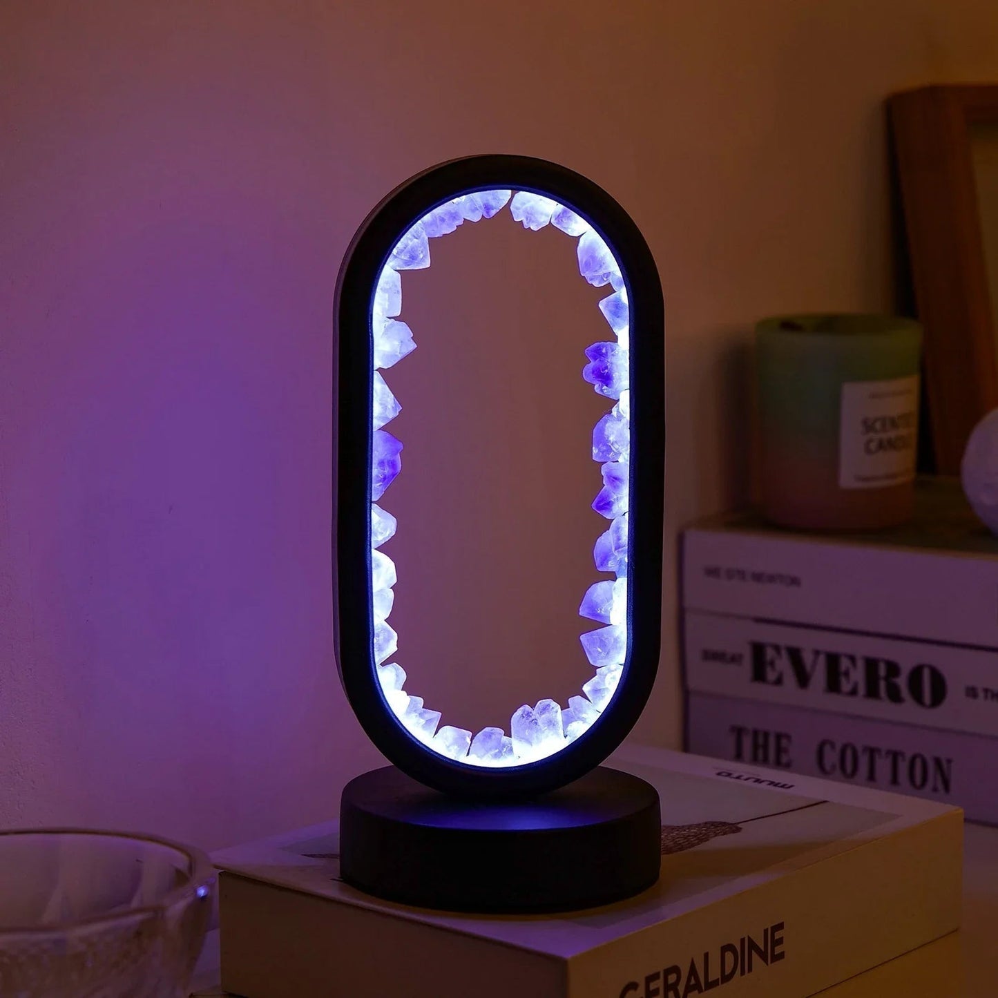Skanto | CrystalGlow – Handmade Amethyst Atmosphere Lamp for Relaxation and Peace