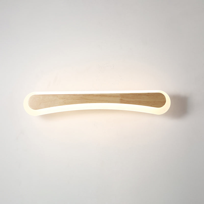 Skanto | Modern Bathroom Vanity Light Wood LED Vanity Light Equipped with Acrylic Shade
