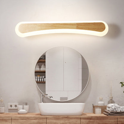 Skanto | Modern Bathroom Vanity Light Wood LED Vanity Light Equipped with Acrylic Shade