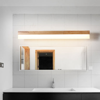 Skanto | Modern Bathroom Vanity Light Wood LED Vanity Light Equipped with Acrylic Shade