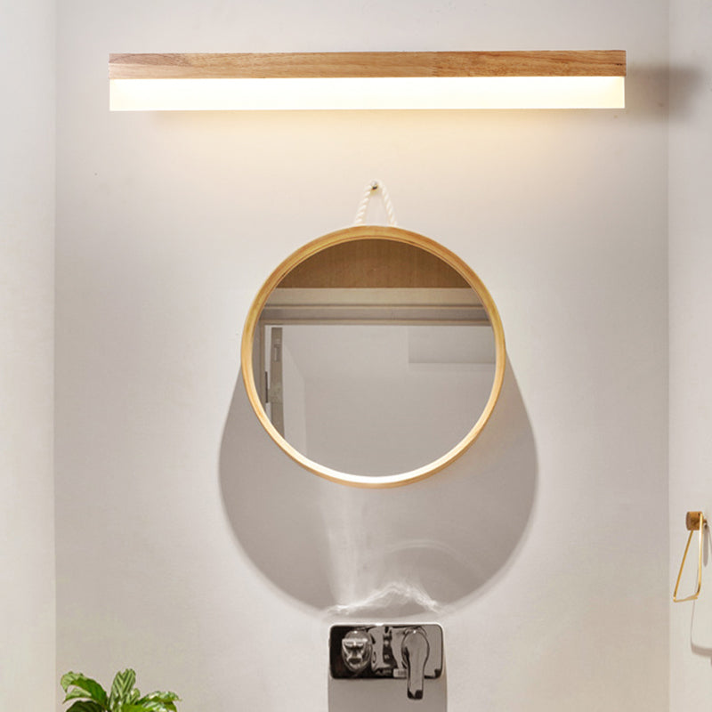 Skanto | Modern Bathroom Vanity Light Wood LED Vanity Light Equipped with Acrylic Shade