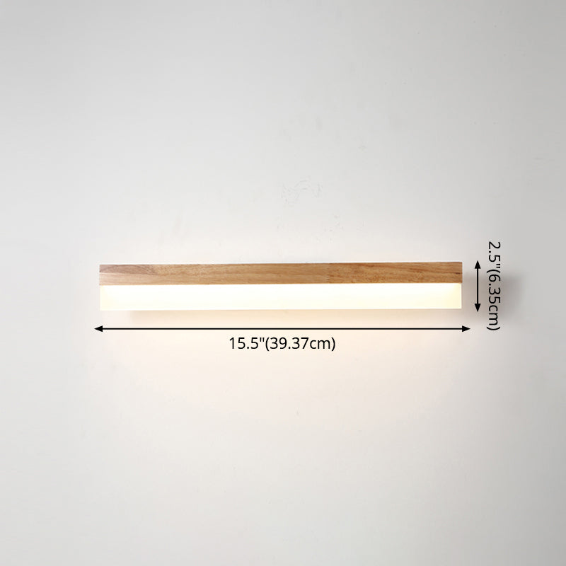 Skanto | Modern Bathroom Vanity Light Wood LED Vanity Light Equipped with Acrylic Shade