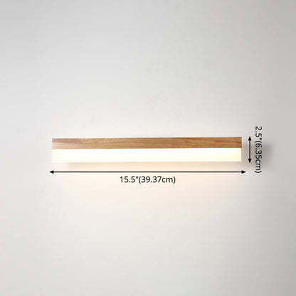 Skanto | Modern Bathroom Vanity Light Wood LED Vanity Light Equipped with Acrylic Shade