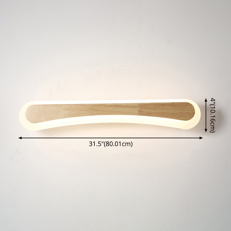 Skanto | Modern Bathroom Vanity Light Wood LED Vanity Light Equipped with Acrylic Shade