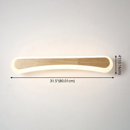Skanto | Modern Bathroom Vanity Light Wood LED Vanity Light Equipped with Acrylic Shade