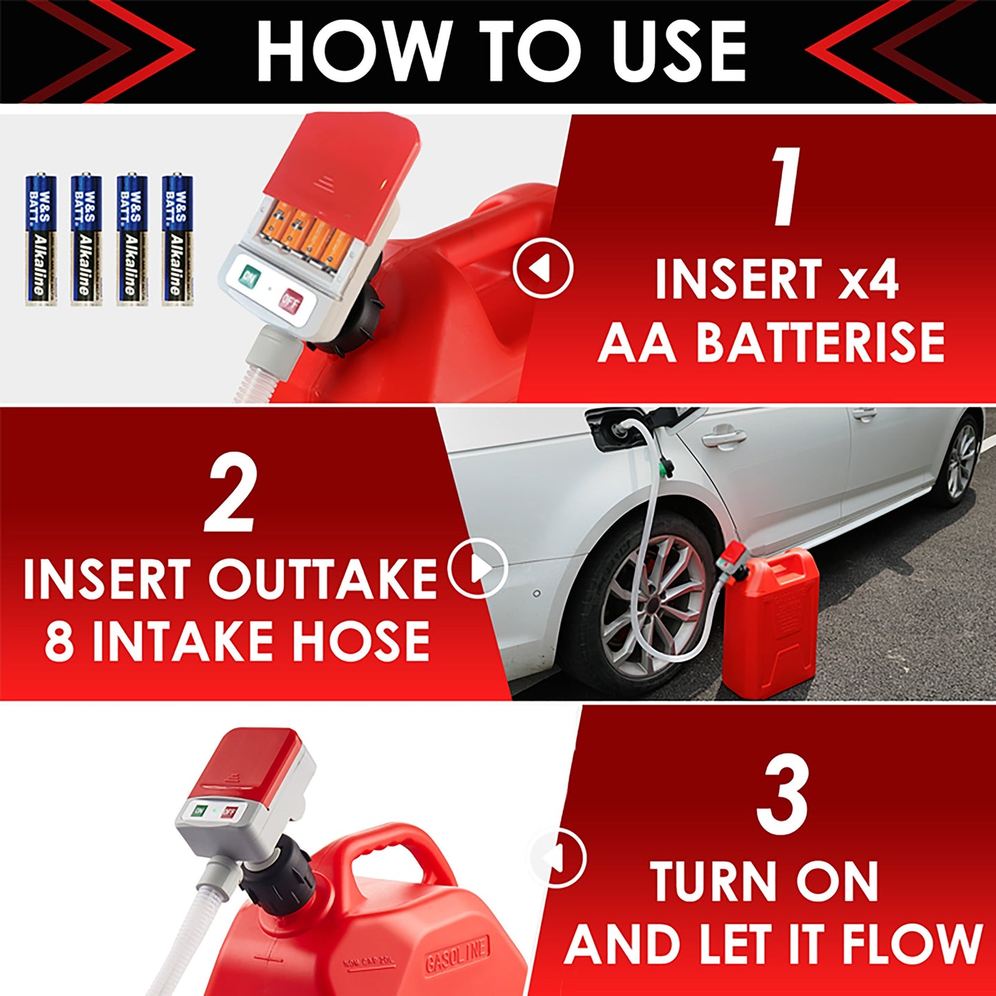 Skanto | Battery-Powered Fuel Pump - Compact & Portable Design for Easy Refueling