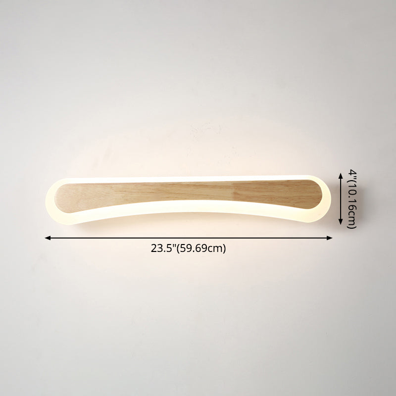 Skanto | Modern Bathroom Vanity Light Wood LED Vanity Light Equipped with Acrylic Shade