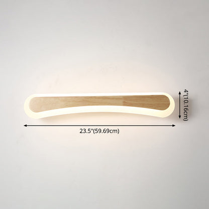 Skanto | Modern Bathroom Vanity Light Wood LED Vanity Light Equipped with Acrylic Shade