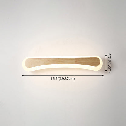 Skanto | Modern Bathroom Vanity Light Wood LED Vanity Light Equipped with Acrylic Shade