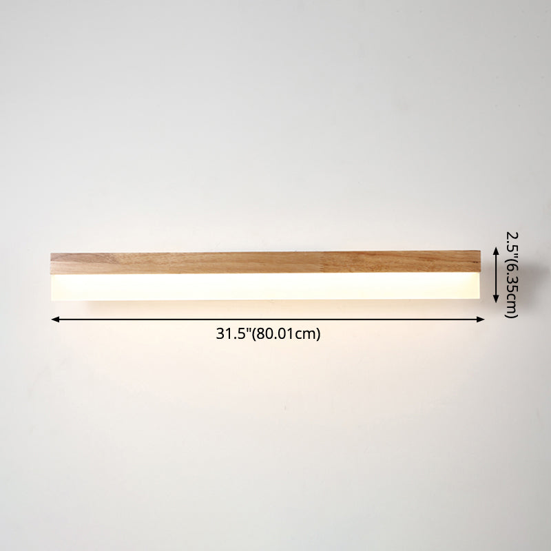 Skanto | Modern Bathroom Vanity Light Wood LED Vanity Light Equipped with Acrylic Shade