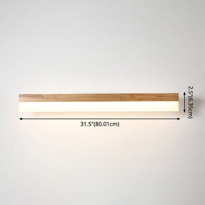 Skanto | Modern Bathroom Vanity Light Wood LED Vanity Light Equipped with Acrylic Shade