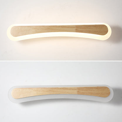 Skanto | Modern Bathroom Vanity Light Wood LED Vanity Light Equipped with Acrylic Shade