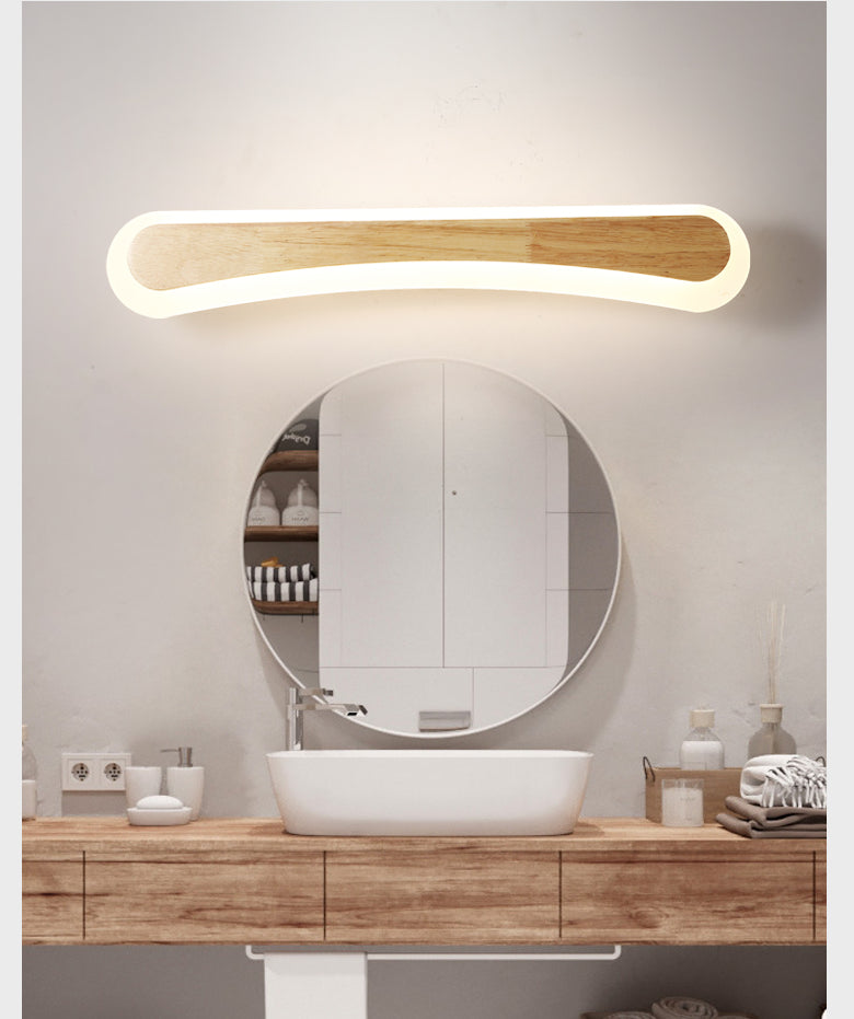 Skanto | Modern Bathroom Vanity Light Wood LED Vanity Light Equipped with Acrylic Shade