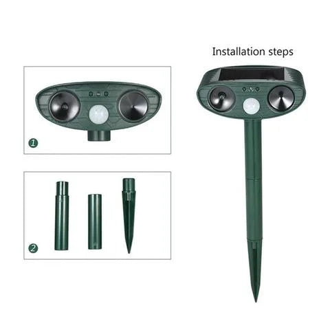 Skanto | Solar Ultrasonic Deer Repeller - Effective Deer Deterrent for Gardens & Farms Within 48 Hours