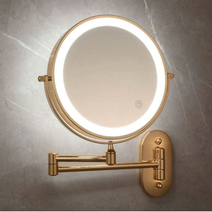 Skanto | Gold Rechargeable LED Makeup Magnifying Mirror