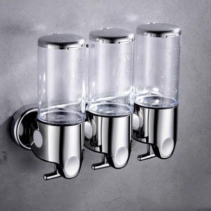 BowLift | Wall Mounted Soap Dispenser | SudsStation Bathroom Organizer | Stainless Steel & ABS | 16.9 fl oz | Set of 1–3