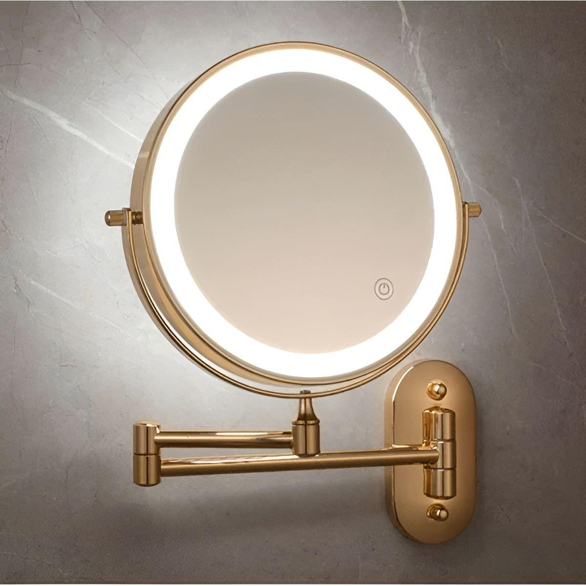 GlamGlow Mirror - Rechargeable, foldable magnifying LED makeup mirror | Kalsten