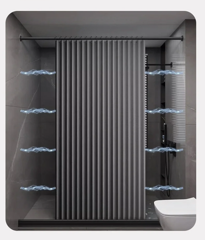 MagnaFold Foldable Shower Curtain with Magnets Bowlift