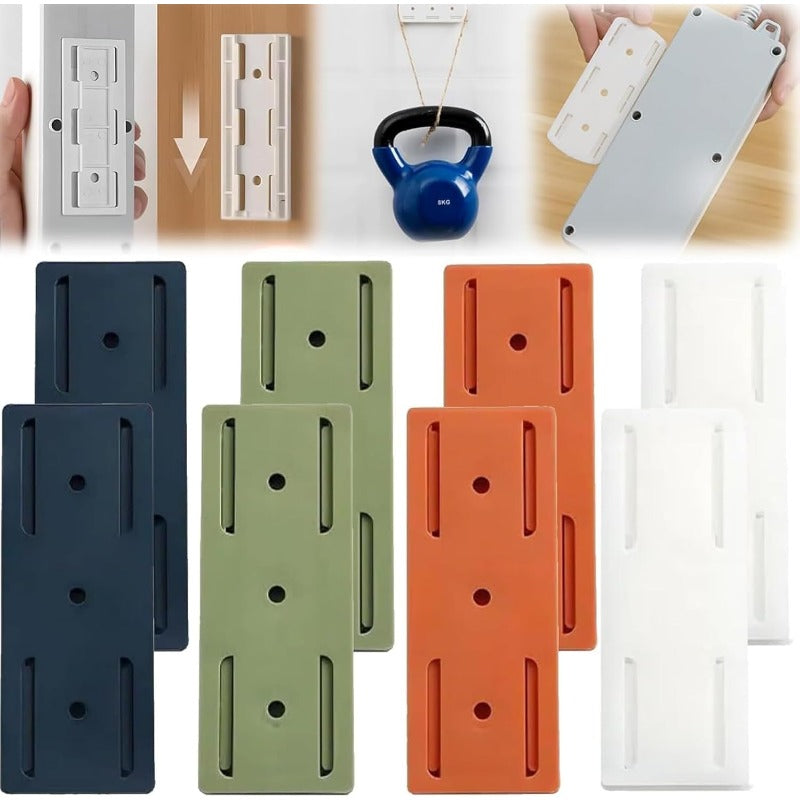 BowLift | Adhesive Power Strip Mounts | No-Drill Wall & Desk Organizer with Slide Rail