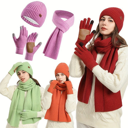 Skanto | Winter Comfort Set – Knit Hat, Scarf, and Gloves for Unisex