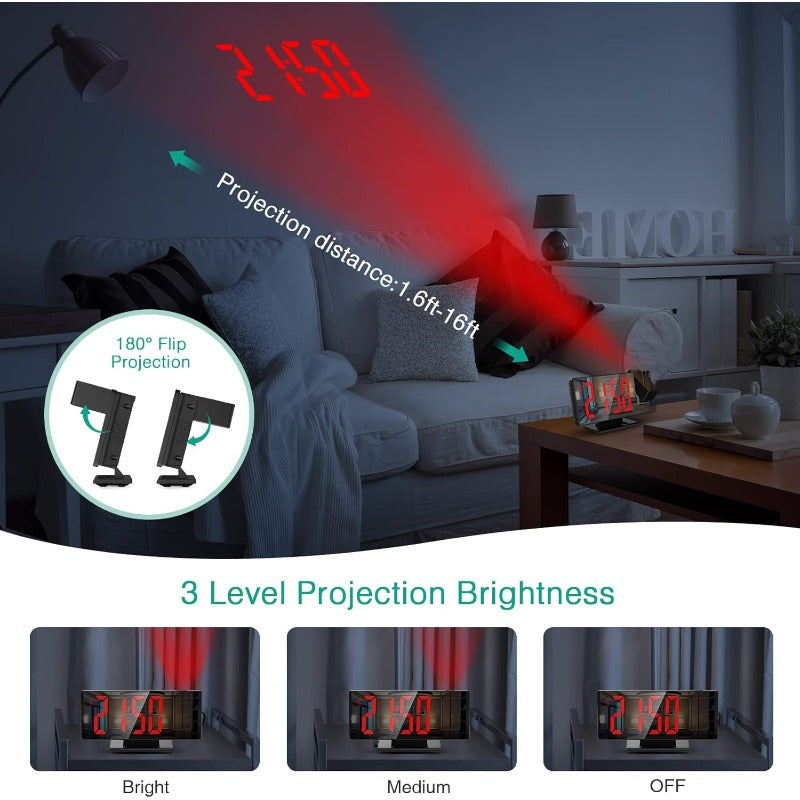 Rotating Ceiling Projection Clock Bowlift