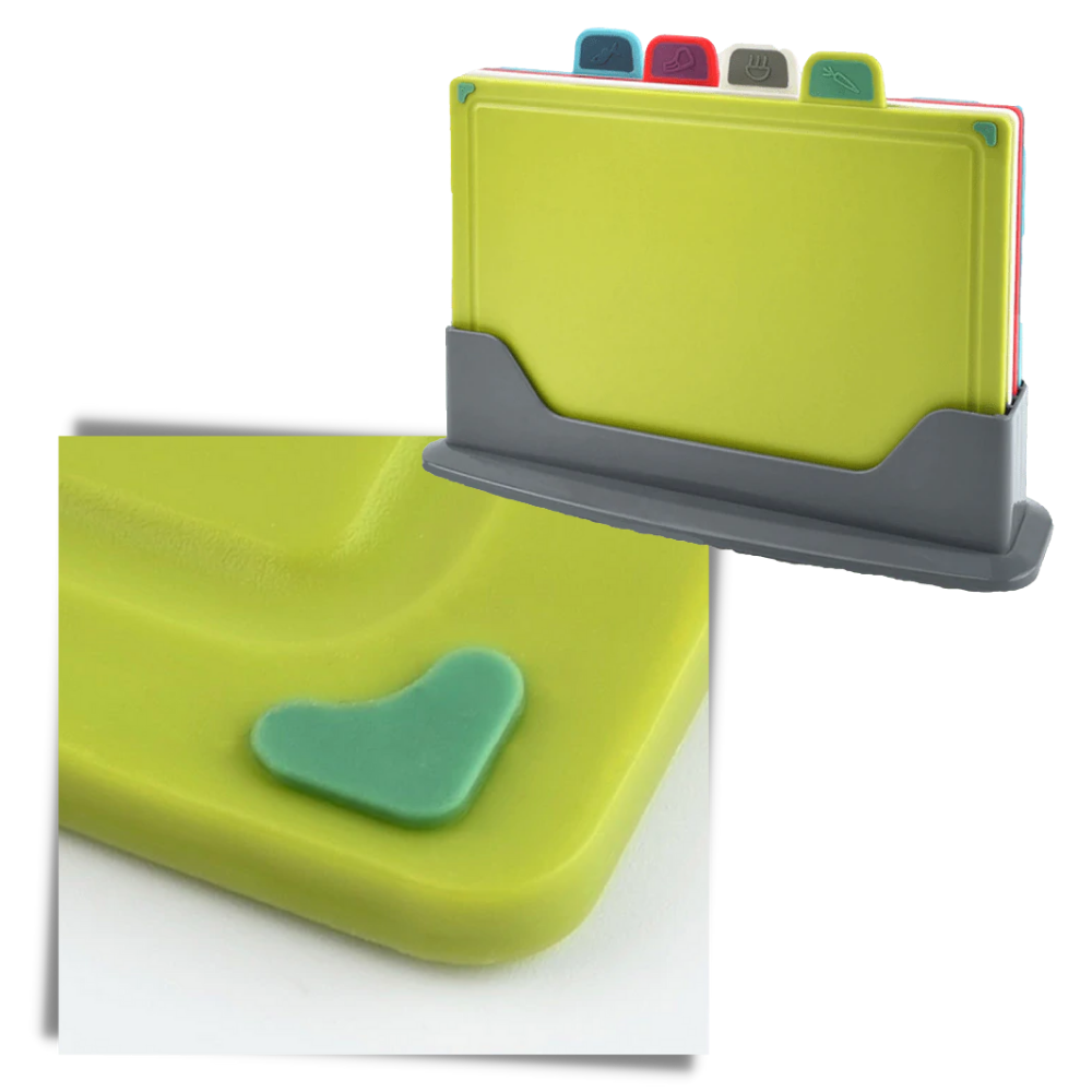 Set of 4 Cutting Boards with Holder