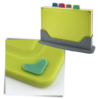 Set of 4 Cutting Boards with Holder
