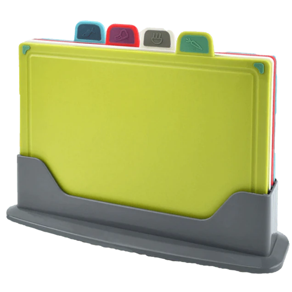 Set of 4 Cutting Boards with Holder