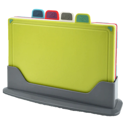 Set of 4 Cutting Boards with Holder