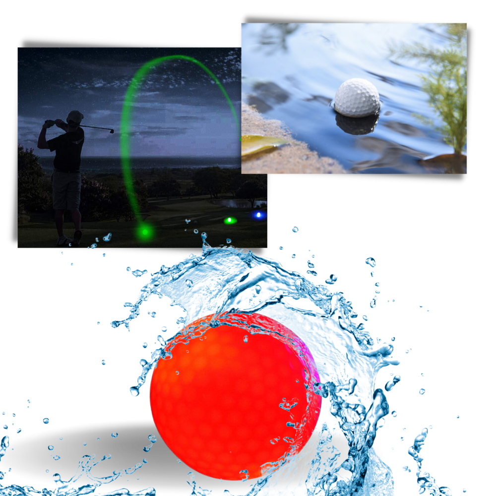 Pack of 6 LED Light Up Golf Balls