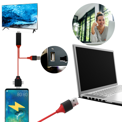 HDMI-adapterkabel for telefoner og nettbrett