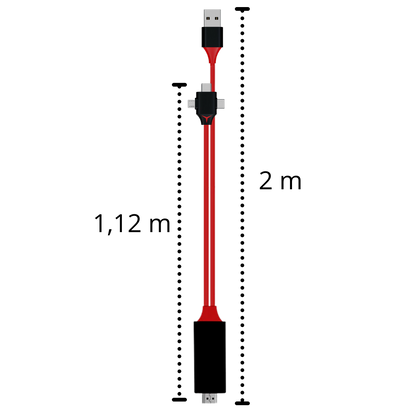 HDMI-adapterkabel for telefoner og nettbrett