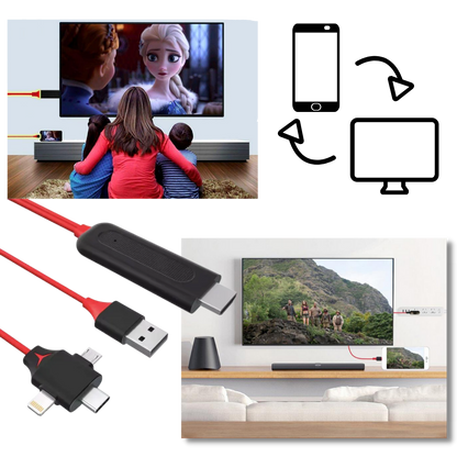 HDMI-adapterkabel for telefoner og nettbrett