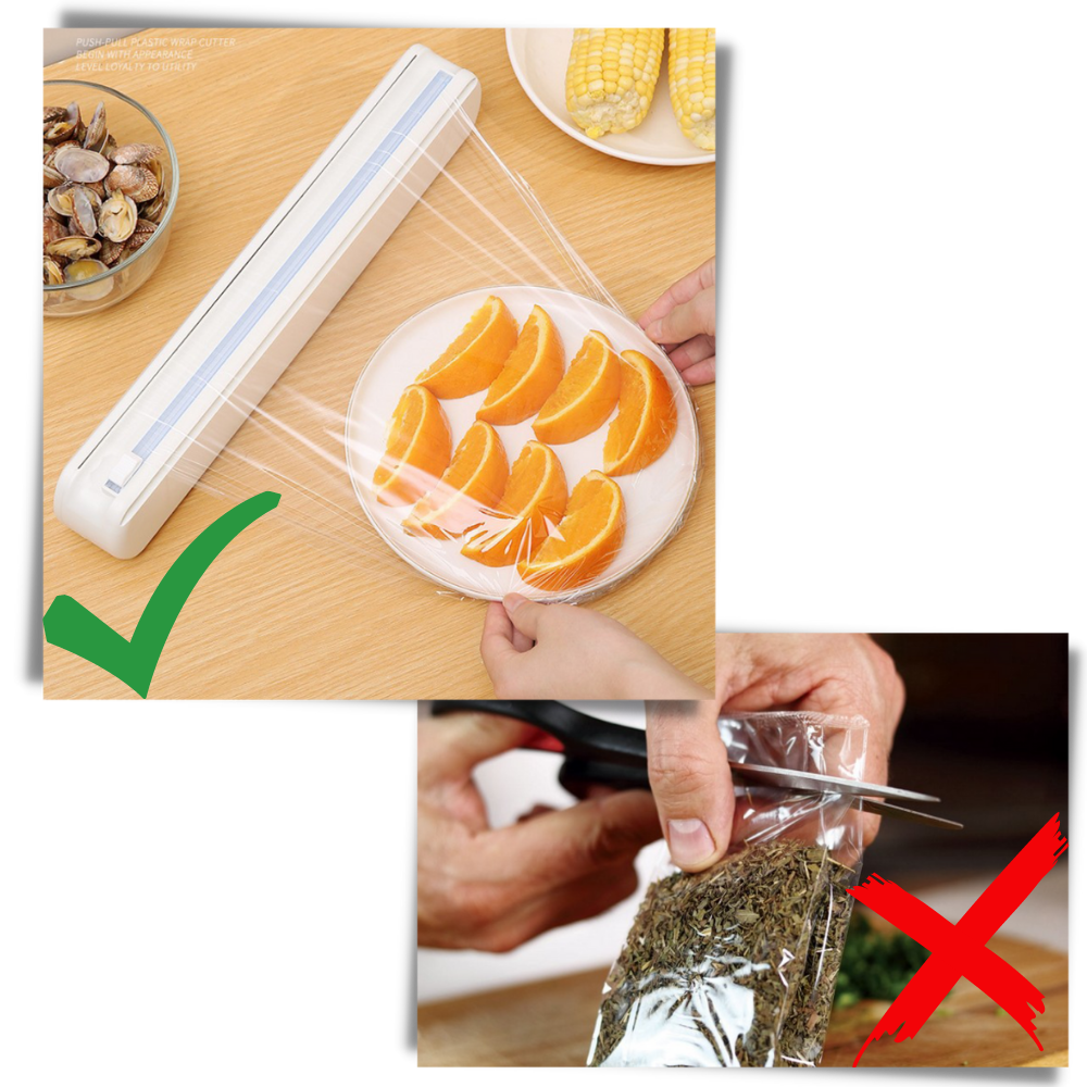 Plastic Wrap Dispenser and Cutter