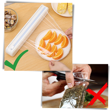 Plastic Wrap Dispenser and Cutter