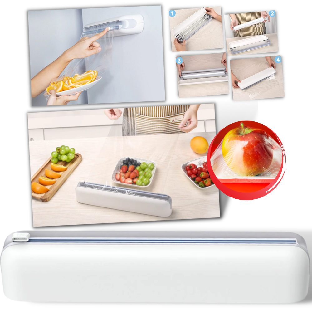 Plastic Wrap Dispenser and Cutter