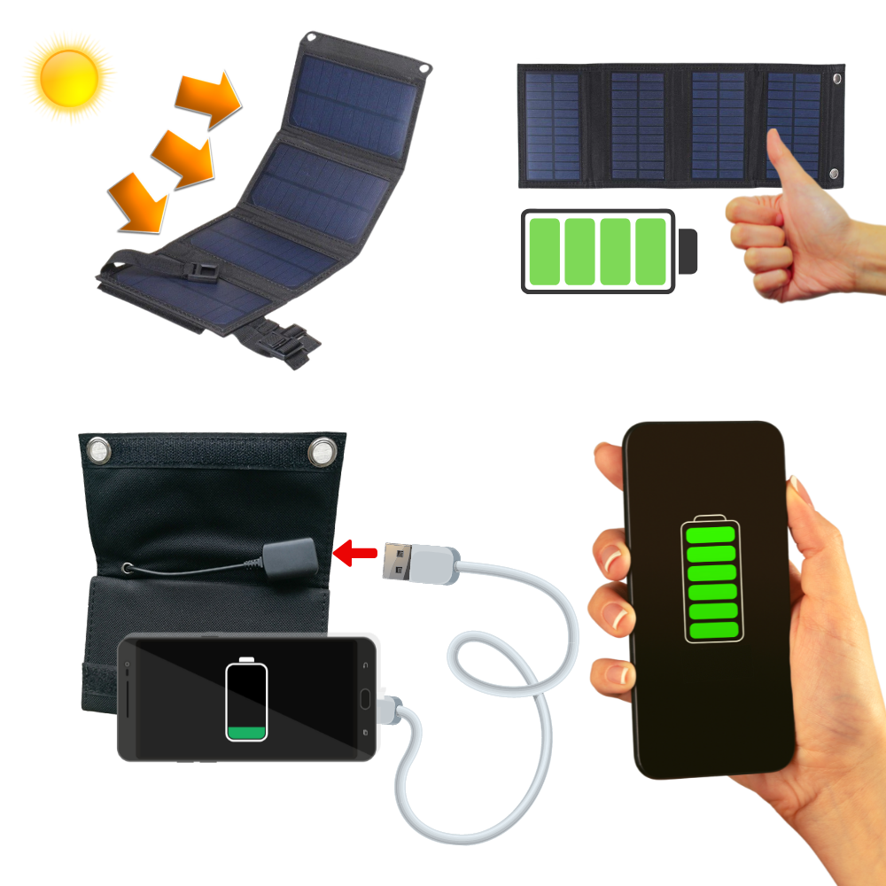 Portable Solar Charger with USB Port