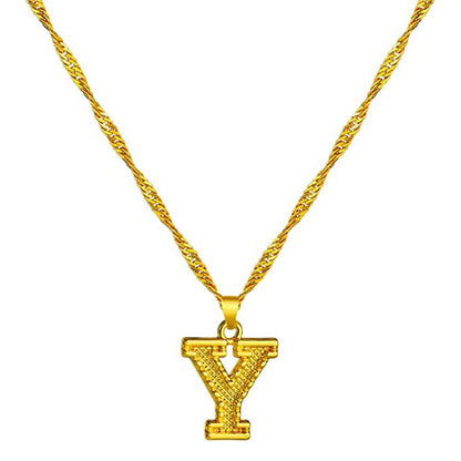 Skanto | 18K Gold Plated Initial Letter Necklace