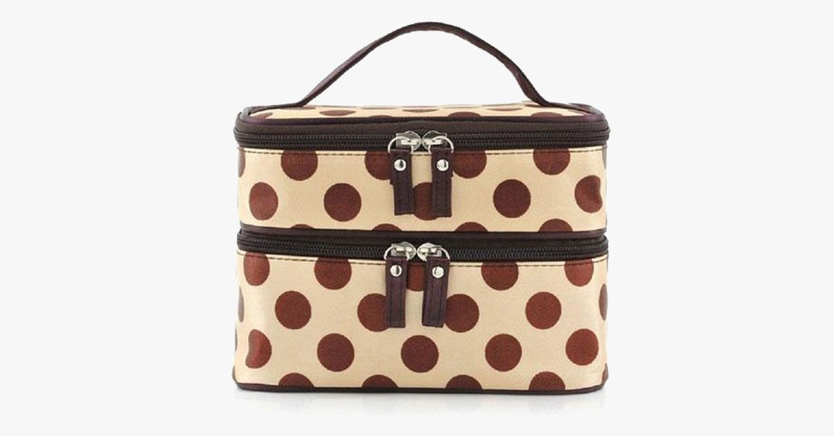 Skanto | Polka Dot Makeup Bag