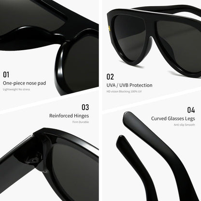 Oversized UV400 Aviator Sunglasses Bowlift