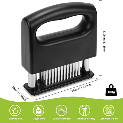 48-Blade Stainless Meat Tenderizer Bowlift