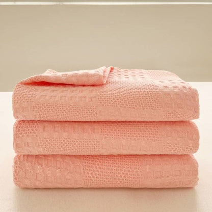 BowLift | Cotura Waffle Blanket | 100% Organic Cotton | Breathable & Elegant | Waffle Structure