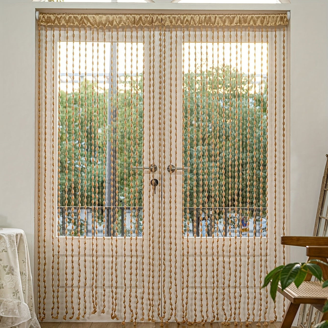 BohoDream Bed Canopy with Pearls for Bedroom or Play Area | Karnz