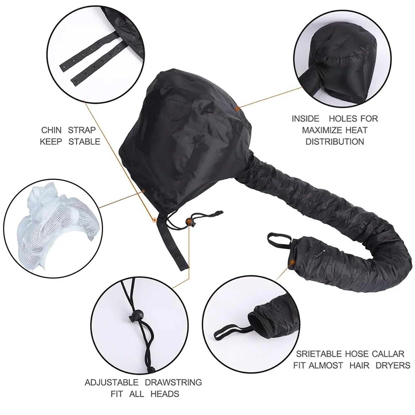 Skanto | Portable Curl - Hair Bonnet Dryer Cap