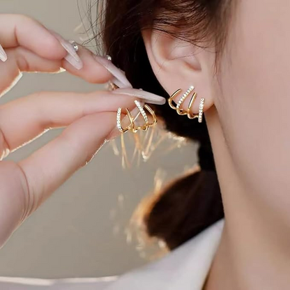 Skanto | Twisted Earrings | Elegant Design | Gold or Silver