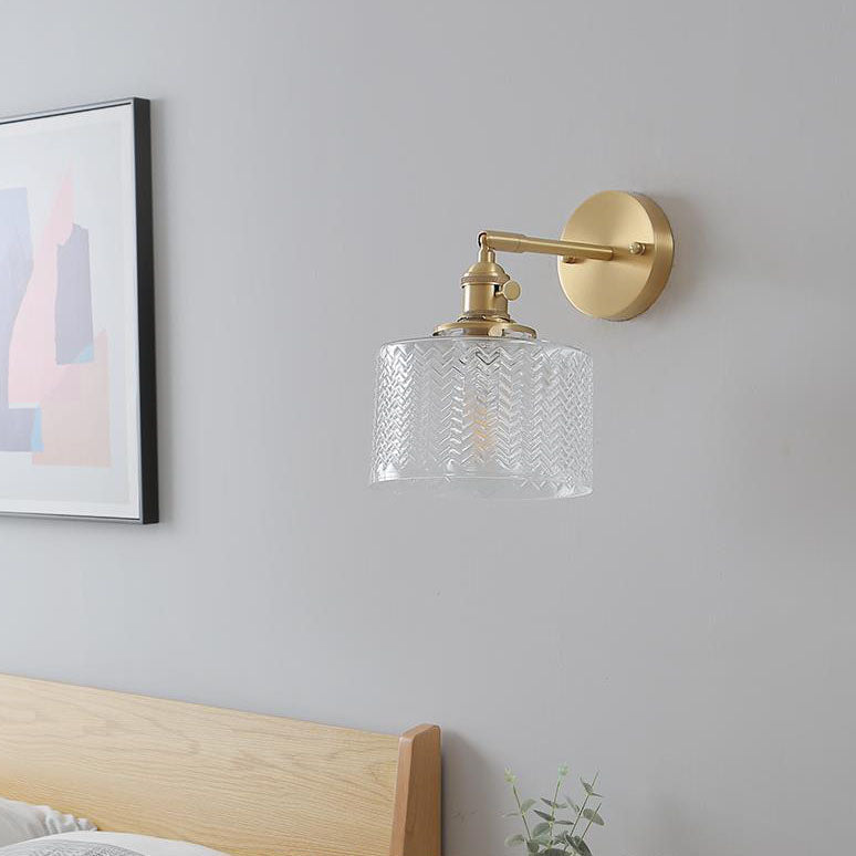 Skanto | Nordic Minimalist Creative Brass Cylinder 1-Light Wall Lamp