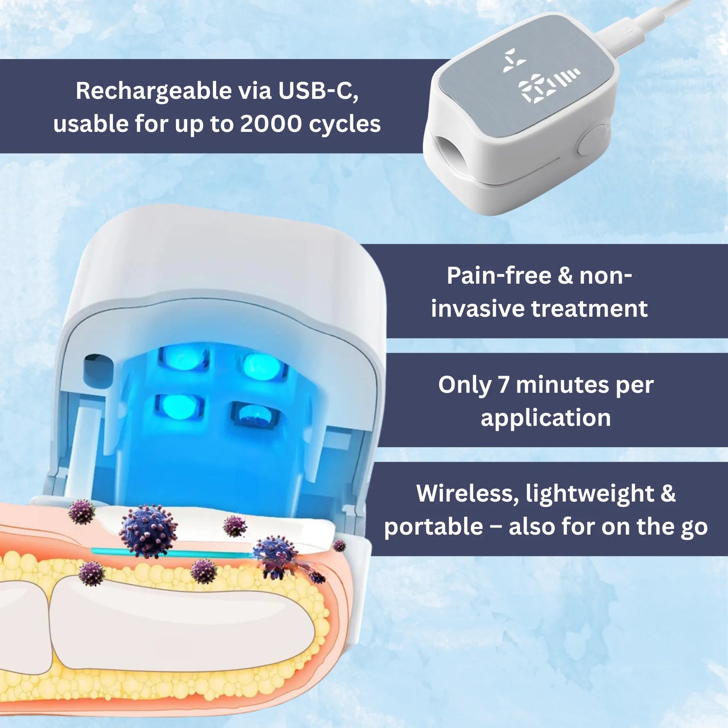 BowLift | Nail Fungus Laser Treatment Device | Effective, Portable & Ideal for Home Use