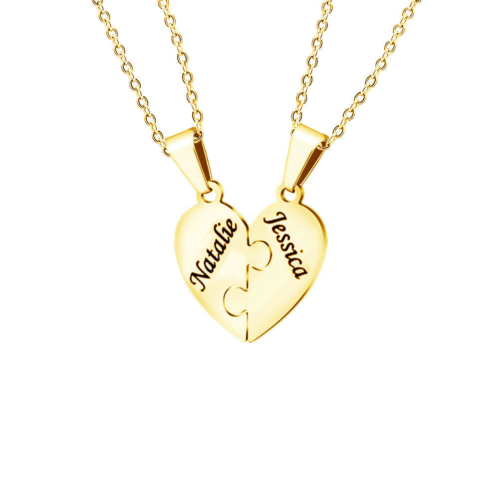 BowLift | Personalized Family Heart Puzzle Necklace