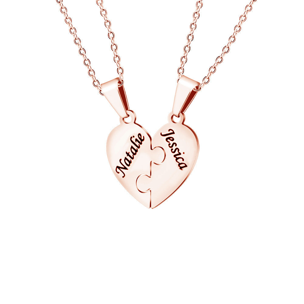 BowLift | Personalized Family Heart Puzzle Necklace