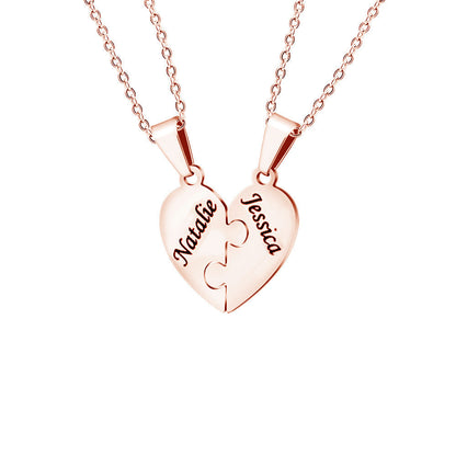 BowLift | Personalized Family Heart Puzzle Necklace